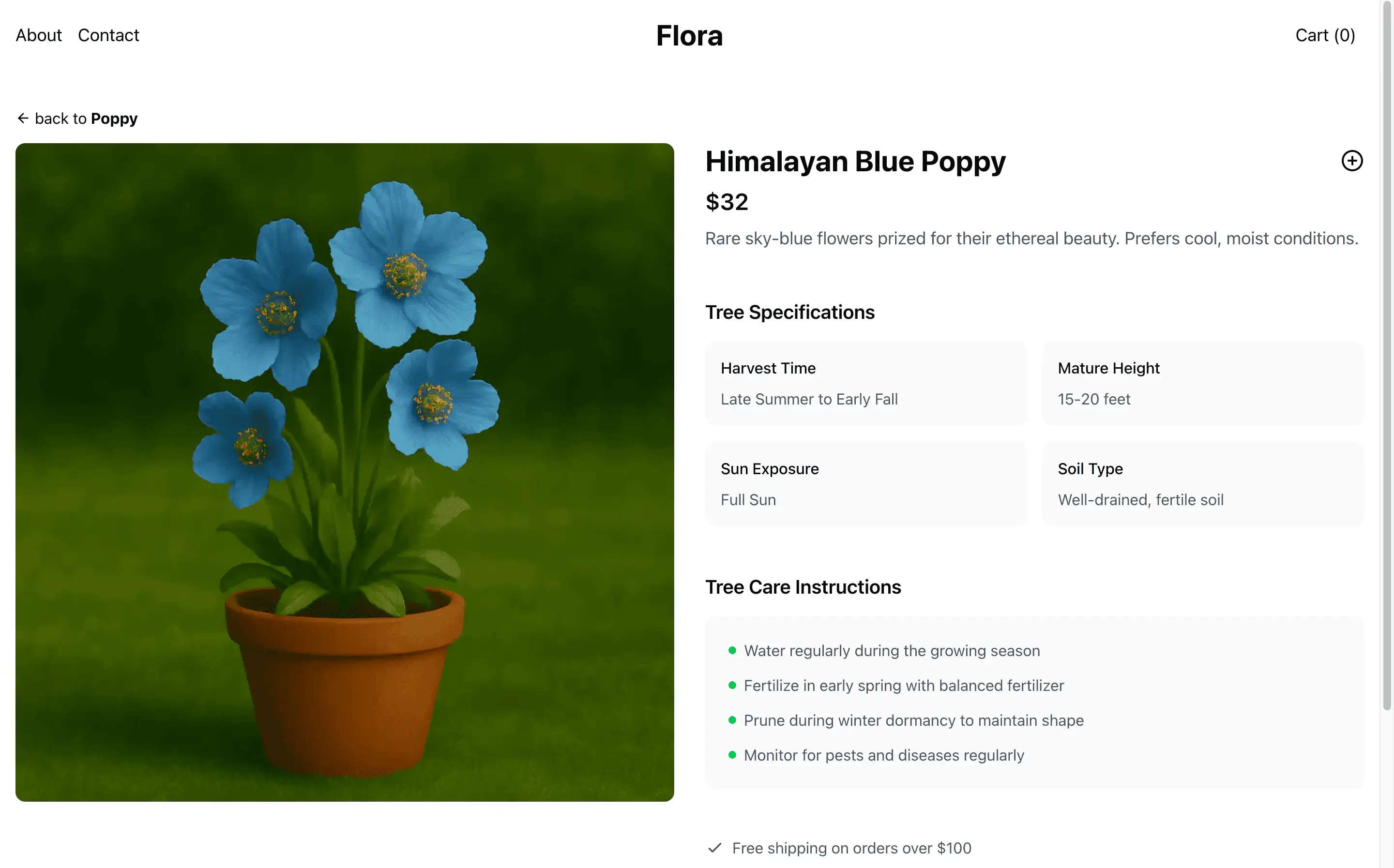 Flora showcase screenshot
