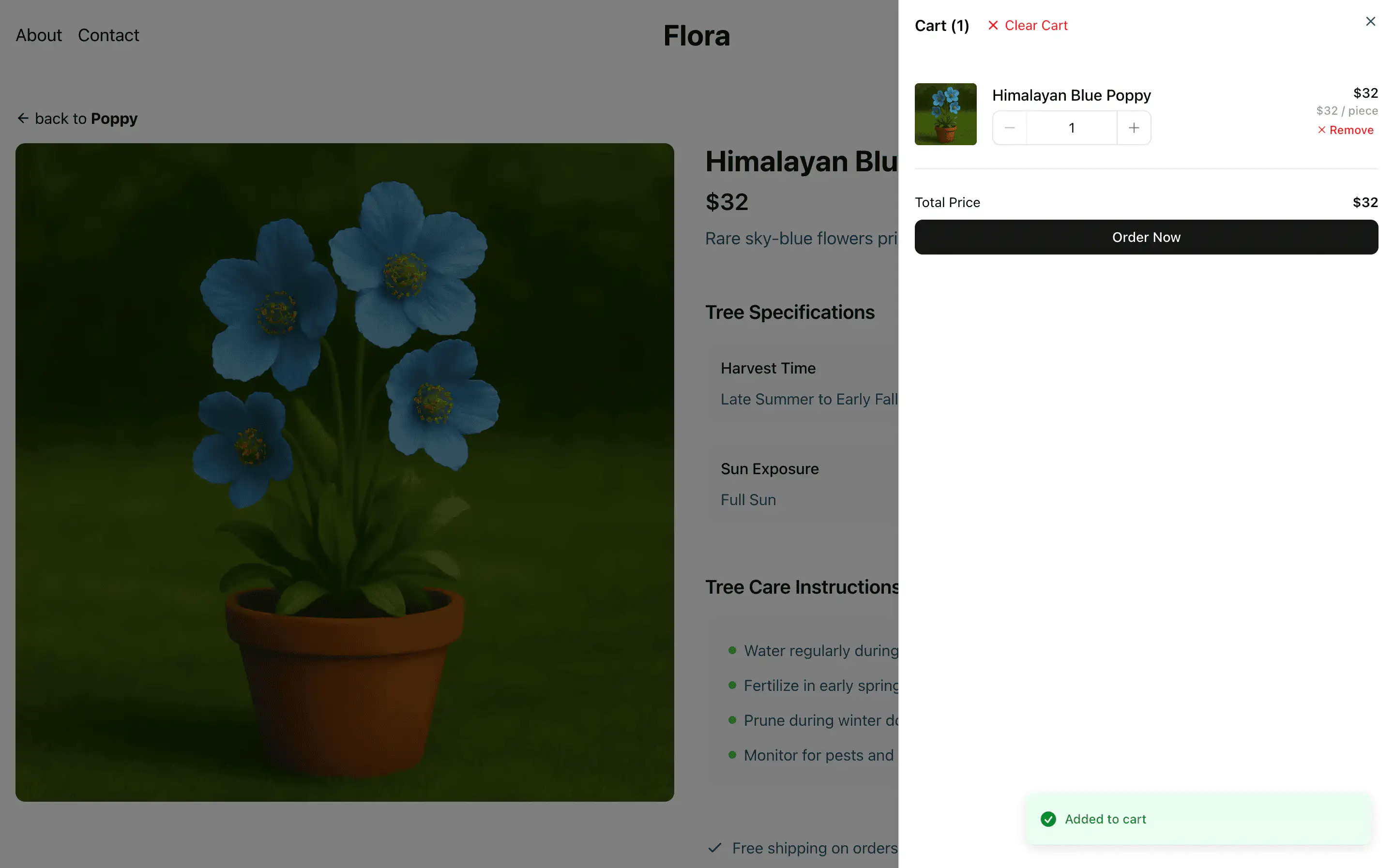 Flora showcase screenshot